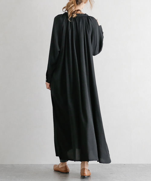 La-gemme(ラジェム)の「紐ベルト付きロング丈ワンピース(ワンピース・レディース・ブラウン/その他/その他1/ブラック/ベージュ・フリー)」の20枚目の写真