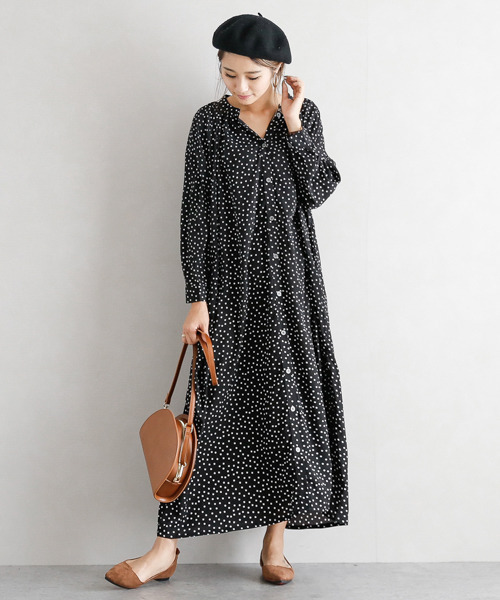 La-gemme(ラジェム)の「紐ベルト付きロング丈ワンピース(ワンピース・レディース・ブラウン/その他/その他1/ブラック/ベージュ・フリー)」の10枚目の写真