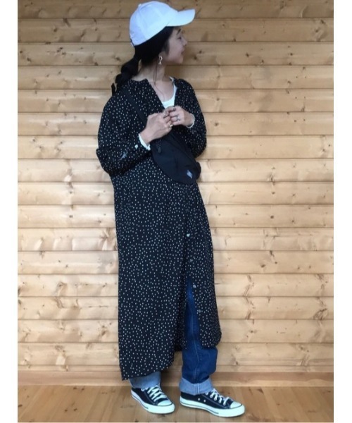 La-gemme(ラジェム)の「紐ベルト付きロング丈ワンピース(ワンピース・レディース・ブラウン/その他/その他1/ブラック/ベージュ・フリー)」の19枚目の写真