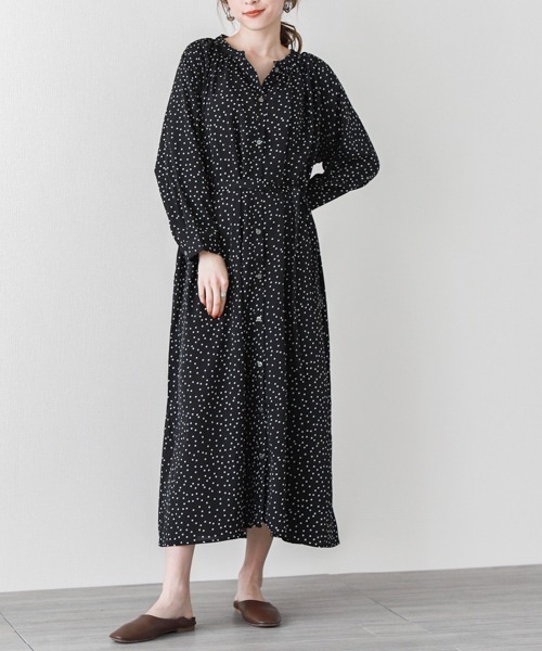 La-gemme(ラジェム)の「紐ベルト付きロング丈ワンピース(ワンピース・レディース・ブラウン/その他/その他1/ブラック/ベージュ・フリー)」の11枚目の写真