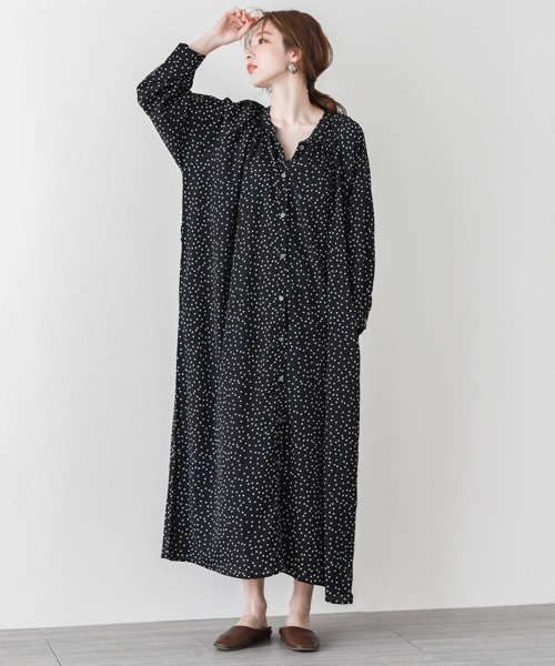 La-gemme(ラジェム)の「紐ベルト付きロング丈ワンピース(ワンピース・レディース・ブラウン/その他/その他1/ブラック/ベージュ・フリー)」の13枚目の写真