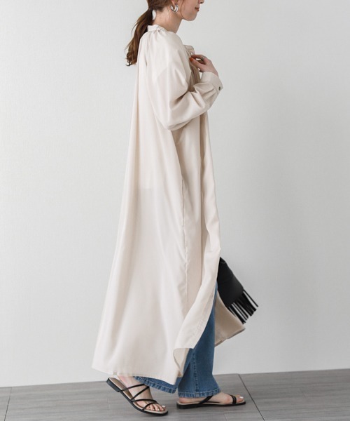 La-gemme(ラジェム)の「紐ベルト付きロング丈ワンピース(ワンピース・レディース・ブラウン/その他/その他1/ブラック/ベージュ・フリー)」の6枚目の写真