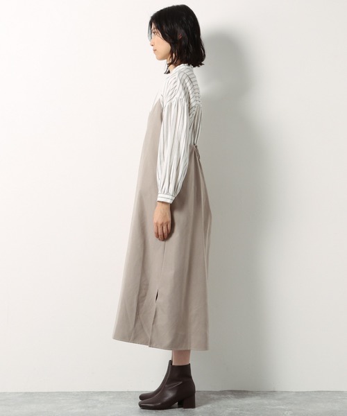 LAKOLE(ラコレ)の「エコスエードキャミソールワンピース / LAKOLE(ワンピース・レディース・ベージュ/チャコール/サンドグレー・MEDIUM/SMALL)」の11枚目の写真