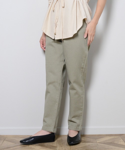 shopnikoniko(ショップニコニコ)の「ウエストフリル マムパンツ テーパードパンツ(その他パンツ・レディース・パープル/ナチュラル/カーキ/ピンク・S/M)」の5枚目の写真
