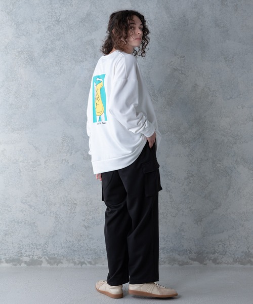 UNIIT(ユニット)の「【UNIIT】T/Rツイルワイドカーゴパンツ ワイドシルエット ポケット付き 無地 ウエスト紐仕様(カーゴパンツ・メンズ・ベージュ/ブラック/カーキ・LARGE/MEDIUM)」の9枚目の写真