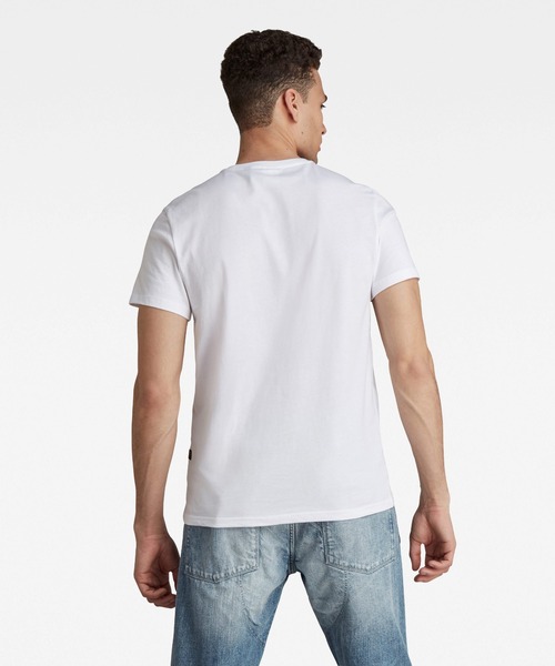 G-STAR（ジースター）の「BASE-S T-SHIRT/ワンポイント/ロゴ（Tシャツ/カットソー・メンズ・ホワイト/ダークブラック/ダークブルー・SMALL/MEDIUM/LARGE/X-SMALL/X-LARGE/XX-LARGE）」の5枚目の写真