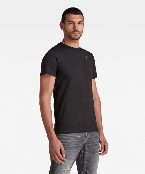 G-STAR（ジースター）の「BASE-S T-SHIRT/ワンポイント/ロゴ（Tシャツ/カットソー・メンズ・ホワイト/ダークブラック/ダークブルー・SMALL/MEDIUM/LARGE/X-SMALL/X-LARGE/XX-LARGE）」の7枚目の写真