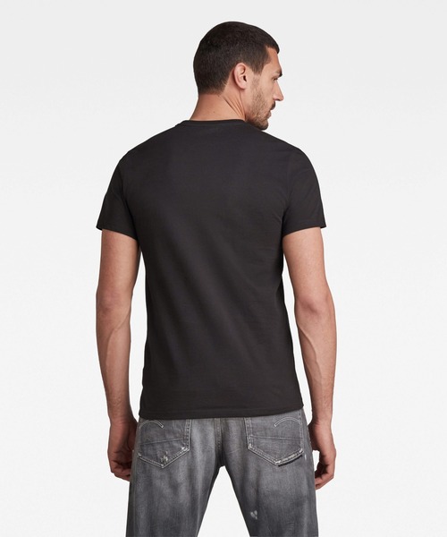 G-STAR（ジースター）の「BASE-S T-SHIRT/ワンポイント/ロゴ（Tシャツ/カットソー・メンズ・ホワイト/ダークブラック/ダークブルー・SMALL/MEDIUM/LARGE/X-SMALL/X-LARGE/XX-LARGE）」の8枚目の写真