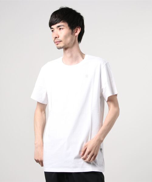 G-STAR（ジースター）の「BASE-S T-SHIRT/ワンポイント/ロゴ（Tシャツ/カットソー・メンズ・ホワイト/ダークブラック/ダークブルー・SMALL/MEDIUM/LARGE/X-SMALL/X-LARGE/XX-LARGE）」の10枚目の写真