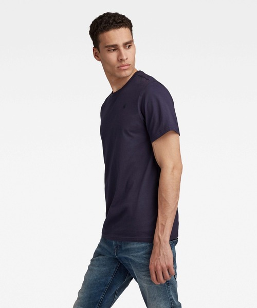 G-STAR（ジースター）の「BASE-S T-SHIRT/ワンポイント/ロゴ（Tシャツ/カットソー・メンズ・ホワイト/ダークブラック/ダークブルー・SMALL/MEDIUM/LARGE/X-SMALL/X-LARGE/XX-LARGE）」の18枚目の写真