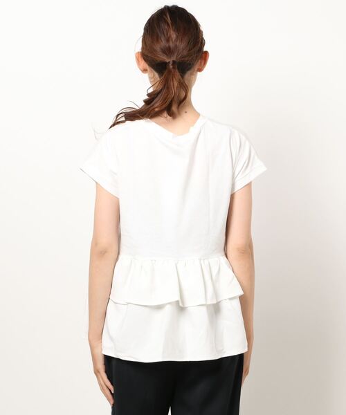 coca（coca）（コカ）の「バックフリルトップス（Tシャツ/カットソー・レディース・ブラック/ホワイト・ONE SIZE）」の19枚目の写真