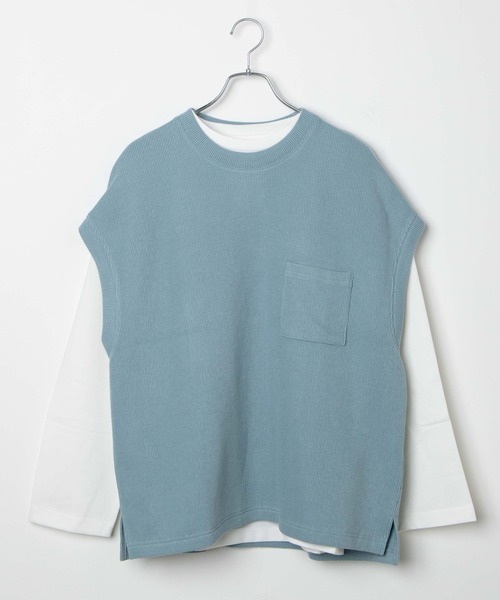 WEGO(ウィゴー)の「WEGO/アンサンブルニットライクベスト(アンサンブル・メンズ・オフホワイト/ブルー/ベージュ系その他/グリーン系その他/サックスブルー・MEDIUM/LARGE)」の18枚目の写真