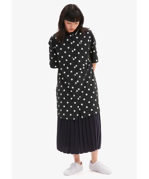 【美品】フレッドペリー レディース ワンピース ドット FRED PERRY（フレッドペリー）の「Dot Revere Shirt Dress