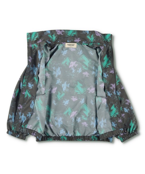 RADCHAP（ラッドチャップ）の「総柄ウィンドブレーカー（ナイロンジャケット・キッズ・アイボリー/チャコールグレー・110cm/150cm/100cm/140cm/130cm/90cm/120cm）」の21枚目の写真