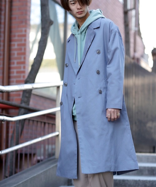 Beno（ビーノ）の「ライト裏毛 サイドジップ スリット バルーンスリーブ ルーズシルエット プルオーバー パーカー フーディー（パーカー・メンズ・アイボリー/ライトグリーン/コーラルピンク/ブラック/ピンクベージュ/ラベンダー・M/L）」の7枚目の写真