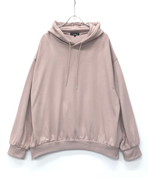 Beno（ビーノ）の「ライト裏毛 サイドジップ スリット バルーンスリーブ ルーズシルエット プルオーバー パーカー フーディー（パーカー・メンズ・アイボリー/ライトグリーン/コーラルピンク/ブラック/ピンクベージュ/ラベンダー・M/L）」の15枚目の写真