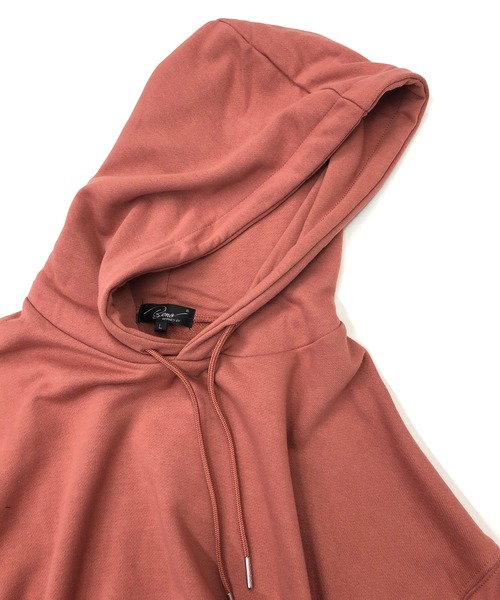 Beno（ビーノ）の「ライト裏毛 サイドジップ スリット バルーンスリーブ ルーズシルエット プルオーバー パーカー フーディー（パーカー・メンズ・アイボリー/ライトグリーン/コーラルピンク/ブラック/ピンクベージュ/ラベンダー・M/L）」の18枚目の写真