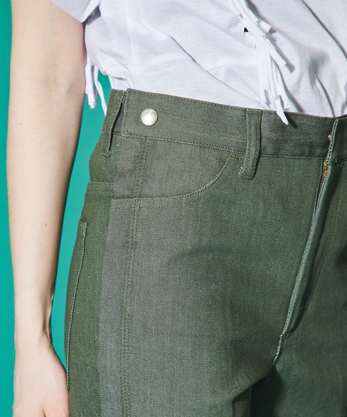 TOGA PULLA（トーガ　プルラ）の「【TOGA PULLA(トーガプルラ)】デニムパンツ /Denim pants/TP11-FF214（デニムパンツ・レディース・カーキ/イエロー・36/34）」の14枚目の写真