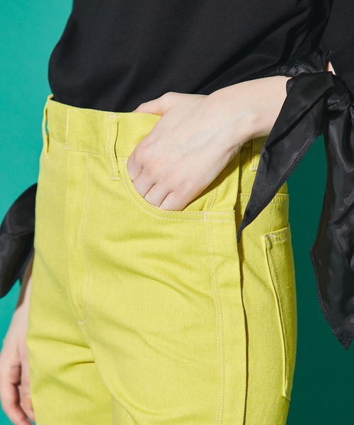 TOGA PULLA（トーガ　プルラ）の「【TOGA PULLA(トーガプルラ)】デニムパンツ /Denim pants/TP11-FF214（デニムパンツ・レディース・カーキ/イエロー・36/34）」の20枚目の写真