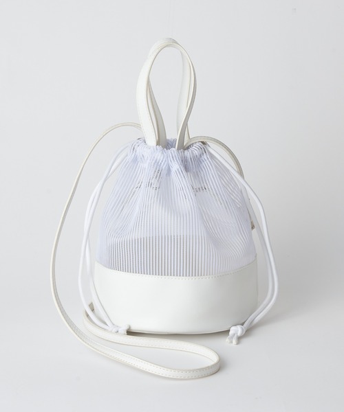 COLONY 2139（コロニートゥーワンスリーナイン）の「【COLONY 2139×@sakina_yamamoto】メッシュ巾着トートバッグ（トートバッグ・レディース・ホワイト/ブラック・FREE）」の5枚目の写真