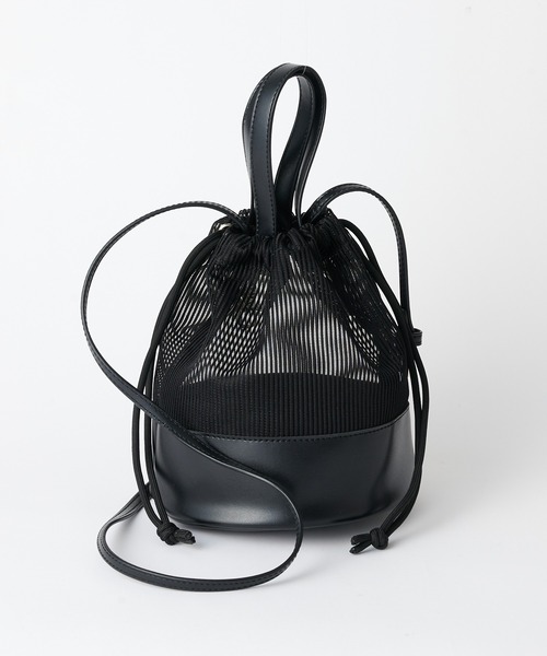 COLONY 2139（コロニートゥーワンスリーナイン）の「【COLONY 2139×@sakina_yamamoto】メッシュ巾着トートバッグ（トートバッグ・レディース・ホワイト/ブラック・FREE）」の3枚目の写真