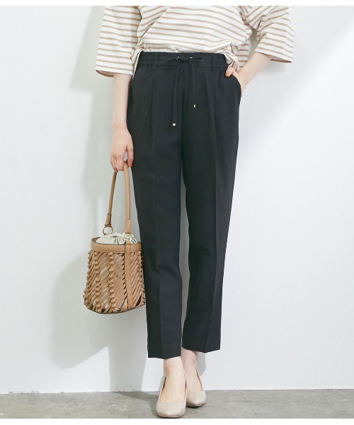 VIS（ビス）の「【新色追加】【接触冷感・洗える】リネンライクイージーパンツ【セットアップ対応】（スラックス・レディース・ブラック/ベージュ/ブルー系その他4/ホワイト系その他5/ライトグリーン/ラベンダー/ブラウン・SS/S/M/L）」の8枚目の写真