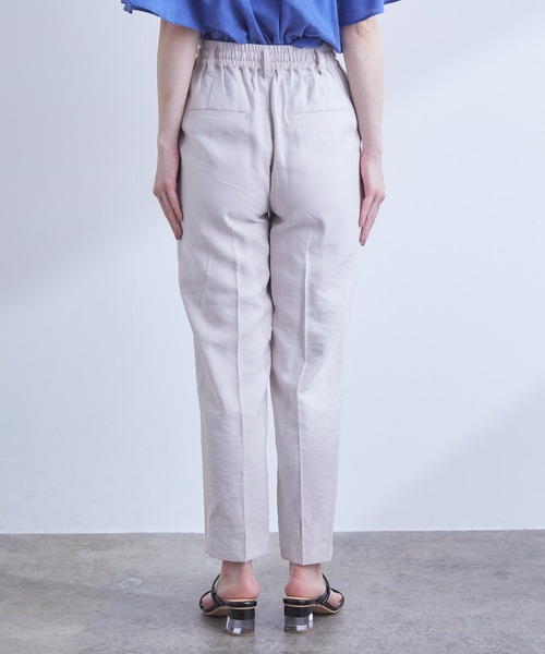 VIS（ビス）の「【新色追加】【接触冷感・洗える】リネンライクイージーパンツ【セットアップ対応】（スラックス・レディース・ブラック/ベージュ/ブルー系その他4/ホワイト系その他5/ライトグリーン/ラベンダー/ブラウン・SS/S/M/L）」の19枚目の写真