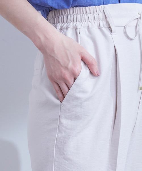 VIS（ビス）の「【新色追加】【接触冷感・洗える】リネンライクイージーパンツ【セットアップ対応】（スラックス・レディース・ブラック/ベージュ/ブルー系その他4/ホワイト系その他5/ライトグリーン/ラベンダー/ブラウン・SS/S/M/L）」の15枚目の写真