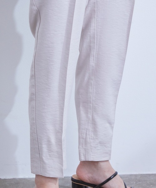 VIS（ビス）の「【新色追加】【接触冷感・洗える】リネンライクイージーパンツ【セットアップ対応】（スラックス・レディース・ブラック/ベージュ/ブルー系その他4/ホワイト系その他5/ライトグリーン/ラベンダー/ブラウン・SS/S/M/L）」の14枚目の写真