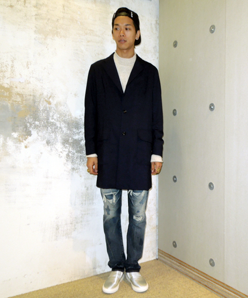 WHO'S WHO gallery（フーズフーギャラリー）の「【GIGGER】チェスターコート（チェスターコート・メンズ・ブラック/ネイビー・SMALL/MEDIUM）」の12枚目の写真