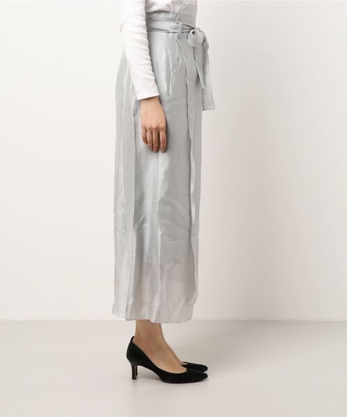 flower（フラワー）の「ウォータリーラップスカート2（スカート・レディース・ベージュ/グレー・FREE）」の3枚目の写真