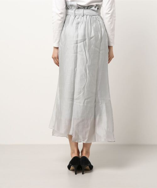 flower（フラワー）の「ウォータリーラップスカート2（スカート・レディース・ベージュ/グレー・FREE）」の4枚目の写真