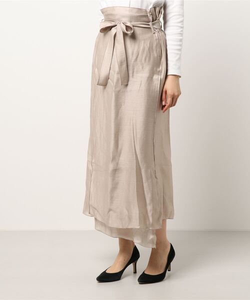 flower（フラワー）の「ウォータリーラップスカート2（スカート・レディース・ベージュ/グレー・FREE）」の21枚目の写真