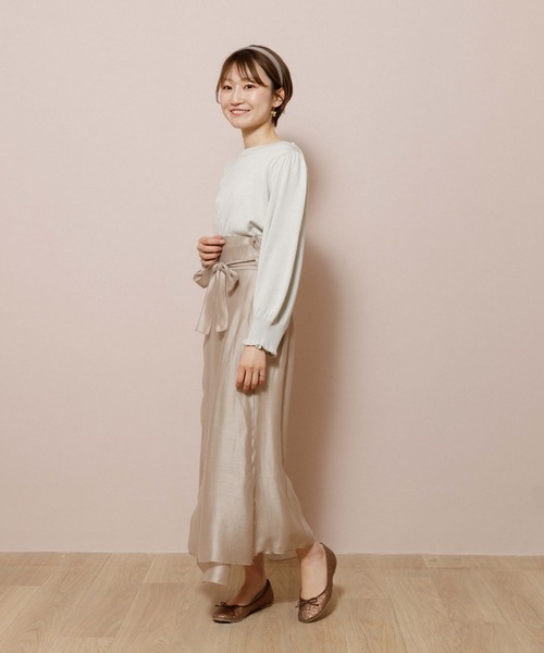 flower（フラワー）の「ウォータリーラップスカート2（スカート・レディース・ベージュ/グレー・FREE）」の16枚目の写真