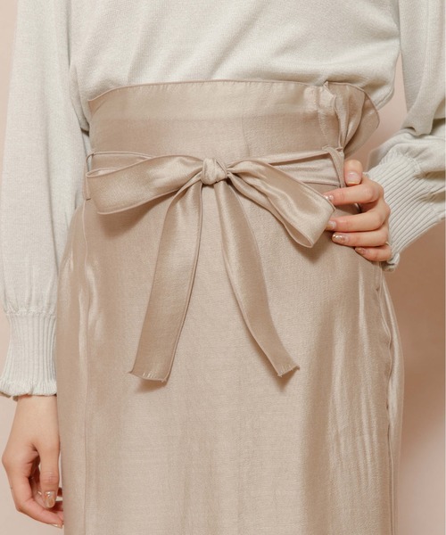 flower（フラワー）の「ウォータリーラップスカート2（スカート・レディース・ベージュ/グレー・FREE）」の18枚目の写真