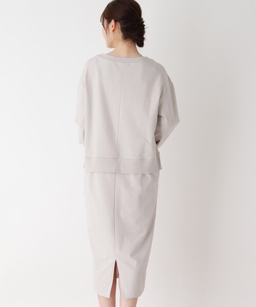 pink adobe（ピンクアドベ）の「◆【M-3L/毛玉になりにくい】ドッキングワンピース（ワンピース・レディース・ブラック/ブラウン系/ライトグレー/ライトグリーン・44/38/42/40）」の14枚目の写真