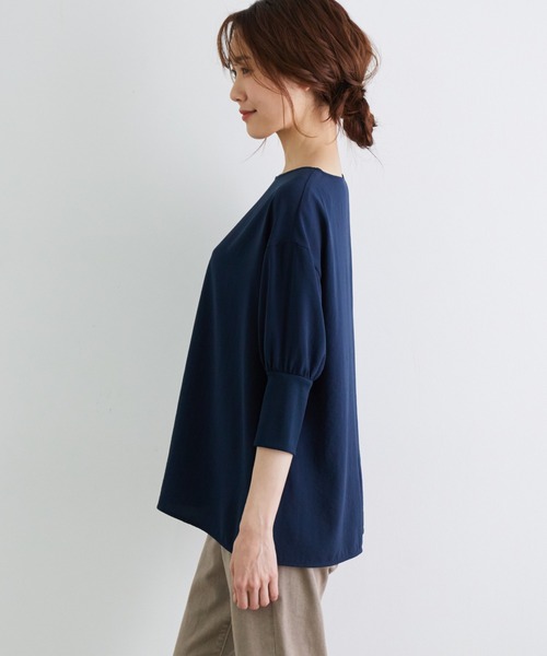 ROPE' PICNIC(ロペピクニック)の「【抗菌加工】ストレッチジョーゼットブラウス(シャツ/ブラウス・レディース・ライトグレー/ネイビー・38)」の7枚目の写真