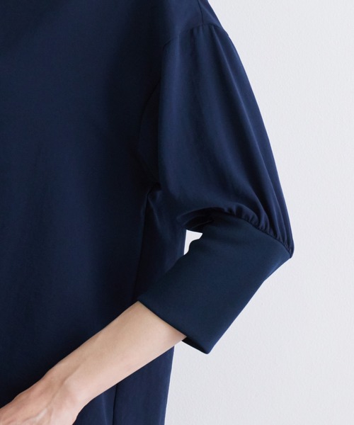 ROPE' PICNIC(ロペピクニック)の「【抗菌加工】ストレッチジョーゼットブラウス(シャツ/ブラウス・レディース・ライトグレー/ネイビー・38)」の12枚目の写真