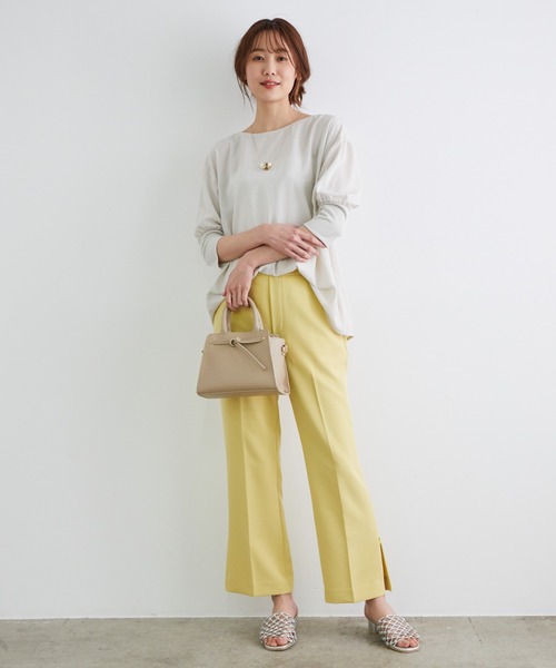 ROPE' PICNIC(ロペピクニック)の「【抗菌加工】ストレッチジョーゼットブラウス(シャツ/ブラウス・レディース・ライトグレー/ネイビー・38)」の6枚目の写真