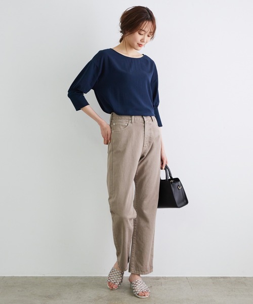 ROPE' PICNIC(ロペピクニック)の「【抗菌加工】ストレッチジョーゼットブラウス(シャツ/ブラウス・レディース・ライトグレー/ネイビー・38)」の13枚目の写真