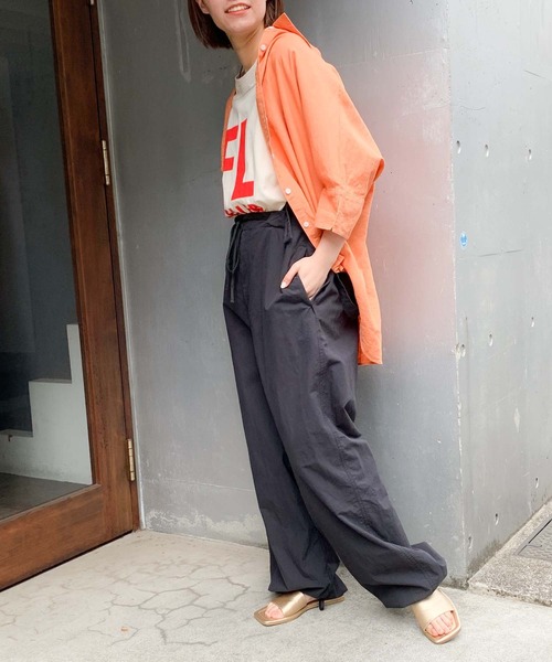 CIAOPANIC TYPY(チャオパニックティピー)の「綿ナイロンパラシュートパンツ(サロペット/オーバーオール・レディース・ブラック/カーキ/アイボリー・SMALL/MEDIUM)」の14枚目の写真