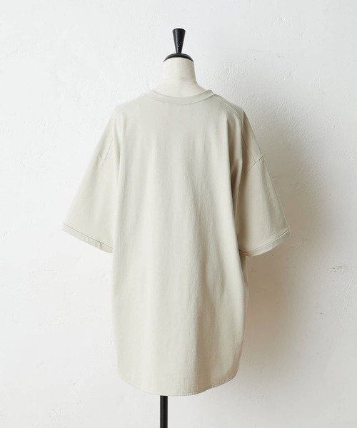 BEARDSLEY（ビアズリー）の「ドライコットンユルT（Tシャツ/カットソー・レディース・グリーン/ホワイト/ベージュ・FREE）」の21枚目の写真