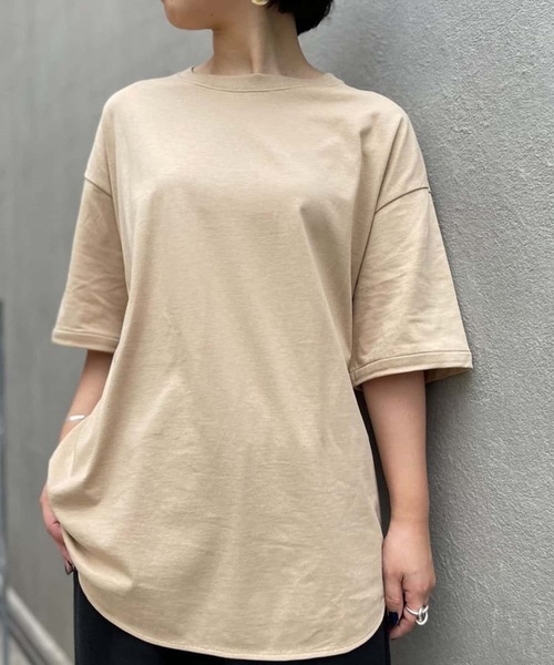 BEARDSLEY（ビアズリー）の「ドライコットンユルT（Tシャツ/カットソー・レディース・グリーン/ホワイト/ベージュ・FREE）」の13枚目の写真