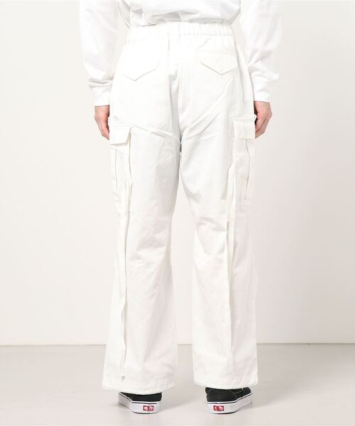 WEGO（ウィゴー）の「WEGO/ワイドカーゴパンツ（カーゴパンツ・メンズ・ホワイト/ブラック/カーキ・MEDIUM/LARGE）」の8枚目の写真