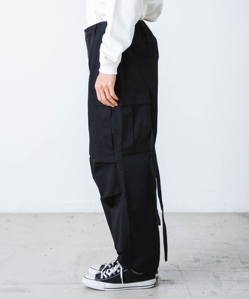 WEGO（ウィゴー）の「WEGO/ワイドカーゴパンツ（カーゴパンツ・メンズ・ホワイト/ブラック/カーキ・MEDIUM/LARGE）」の7枚目の写真