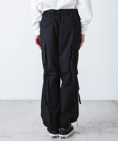 WEGO（ウィゴー）の「WEGO/ワイドカーゴパンツ（カーゴパンツ・メンズ・ホワイト/ブラック/カーキ・MEDIUM/LARGE）」の5枚目の写真