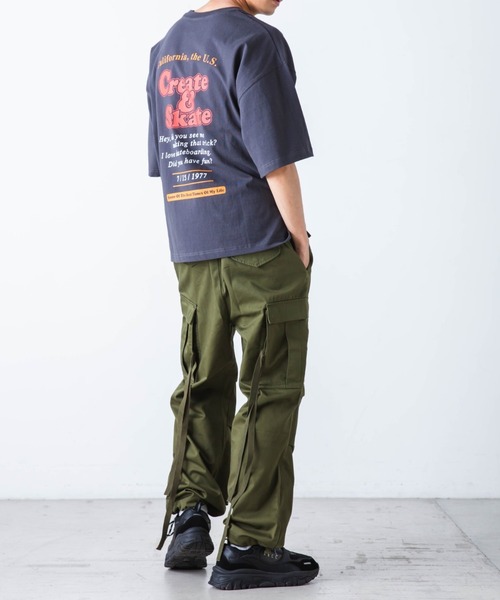 WEGO（ウィゴー）の「WEGO/ワイドカーゴパンツ（カーゴパンツ・メンズ・ホワイト/ブラック/カーキ・MEDIUM/LARGE）」の19枚目の写真