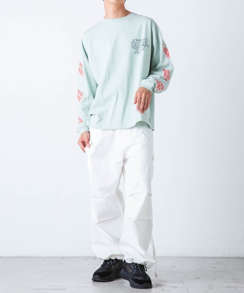 WEGO（ウィゴー）の「WEGO/ワイドカーゴパンツ（カーゴパンツ・メンズ・ホワイト/ブラック/カーキ・MEDIUM/LARGE）」の13枚目の写真