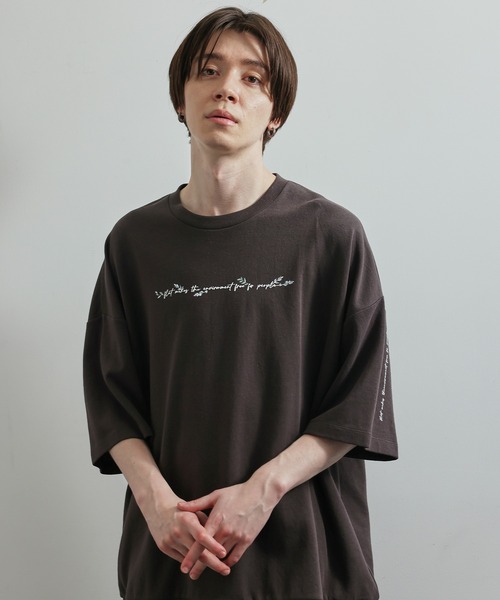 JUNRED（ジュンレッド）の「2ポイントショートスリーブワイドPO（Tシャツ/カットソー・メンズ・ホワイト/グリーン/ブルー系その他4/ブラック/ブルー系その他5/ミント/ホワイト系その他/ライトグレー/チャコールグレー/ブルー・S/M/L）」の4枚目の写真