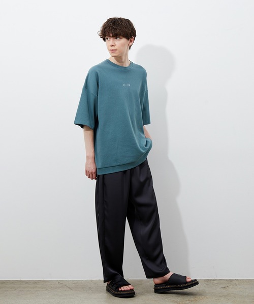 JUNRED（ジュンレッド）の「2ポイントショートスリーブワイドPO（Tシャツ/カットソー・メンズ・ホワイト/グリーン/ブルー系その他4/ブラック/ブルー系その他5/ミント/ホワイト系その他/ライトグレー/チャコールグレー/ブルー・S/M/L）」の22枚目の写真